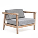 Gommaire 1-Sitzer Kopenhagen | Aufgearbeitetes Teak Naturgrau + Kissen Gommaire 1-Sitzer Kopenhagen | Aufgearbeitetes Teak Naturgrau + Kissen