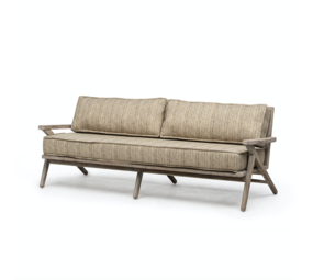 GOMMAIRE Outdoor | Organic Living 2,5-seters Alabama | Teak Naturgrå