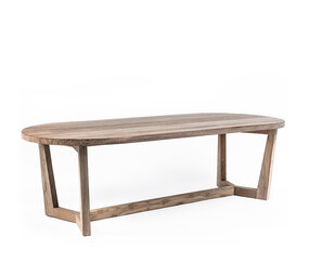 Gommaire Mesa Oval Dan Grande | Teca recuperada gris natural Gommaire Mesa Oval Dan Grande | Teca recuperada gris natural