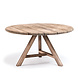 GOMMAIRE Outdoor | Organic Living Mesa redonda grande Anton | Teca reciclada gris natural