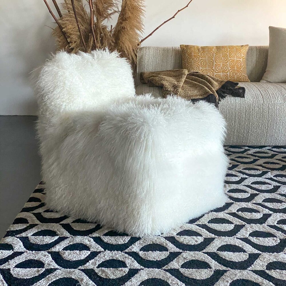 Evolution 21 Mongolia Fur White | Chair Venice Evolution 21 Mongolia Fur White | Chair Venice