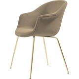 Gubi Bat Dining Chair | Light Bouclé 003 & Brass Semi Matt Base Gubi Bat Dining Chair | Light Bouclé 003 & Brass Semi Matt Base