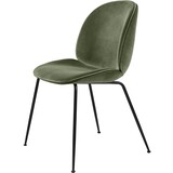 Gubi Chaise de salle à manger Beetle | Base mate vert fumé et noir