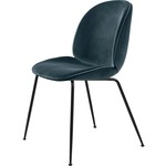 Gubi Beetle Dining Chair | Steel Blue & Black Matt Base