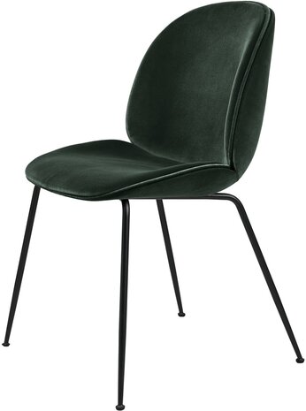 Gubi Chaise de salle à manger Beetle | Base mate vert émeraude et noir Gubi Chaise de salle à manger Beetle | Base mate vert émeraude et noir