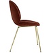 Gubi Beetle Dining Chair | Rusty Red & Brass Semi Matt Base Gubi Beetle Dining Chair | Rusty Red & Brass Semi Matt Base
