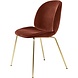 Gubi Beetle Dining Chair | Rusty Red & Brass Semi Matt Base Gubi Beetle Dining Chair | Rusty Red & Brass Semi Matt Base