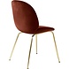 Gubi Beetle Dining Chair | Rusty Red & Brass Semi Matt Base Gubi Beetle Dining Chair | Rusty Red & Brass Semi Matt Base