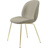 Gubi Beetle Dining Chair | Light Bouclé 008 & Brass Semi Matt Base Gubi Beetle Dining Chair | Light Bouclé 008 & Brass Semi Matt Base