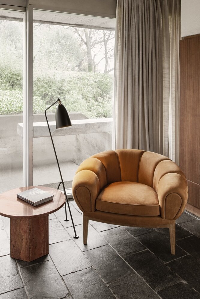 Gubi Tavolino Epic Rotondo Ø60 | Travertino Rosso Gubi Tavolino Epic Rotondo Ø60 | Travertino Rosso