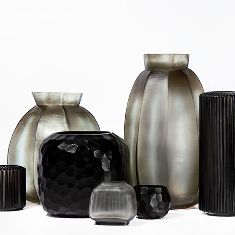 Guaxs Vase Karakol Round | Indigo / Smoke grey Guaxs Vase Karakol Round | Indigo / Smoke grey