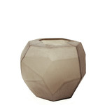 Guaxs Vase Rond Cubistique | gris fumée