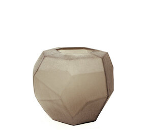 Guaxs GUAXS Vase Kubisch Rund | Rauchgrau