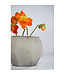 Guaxs Kubische, runde Vase | Rauchgrau