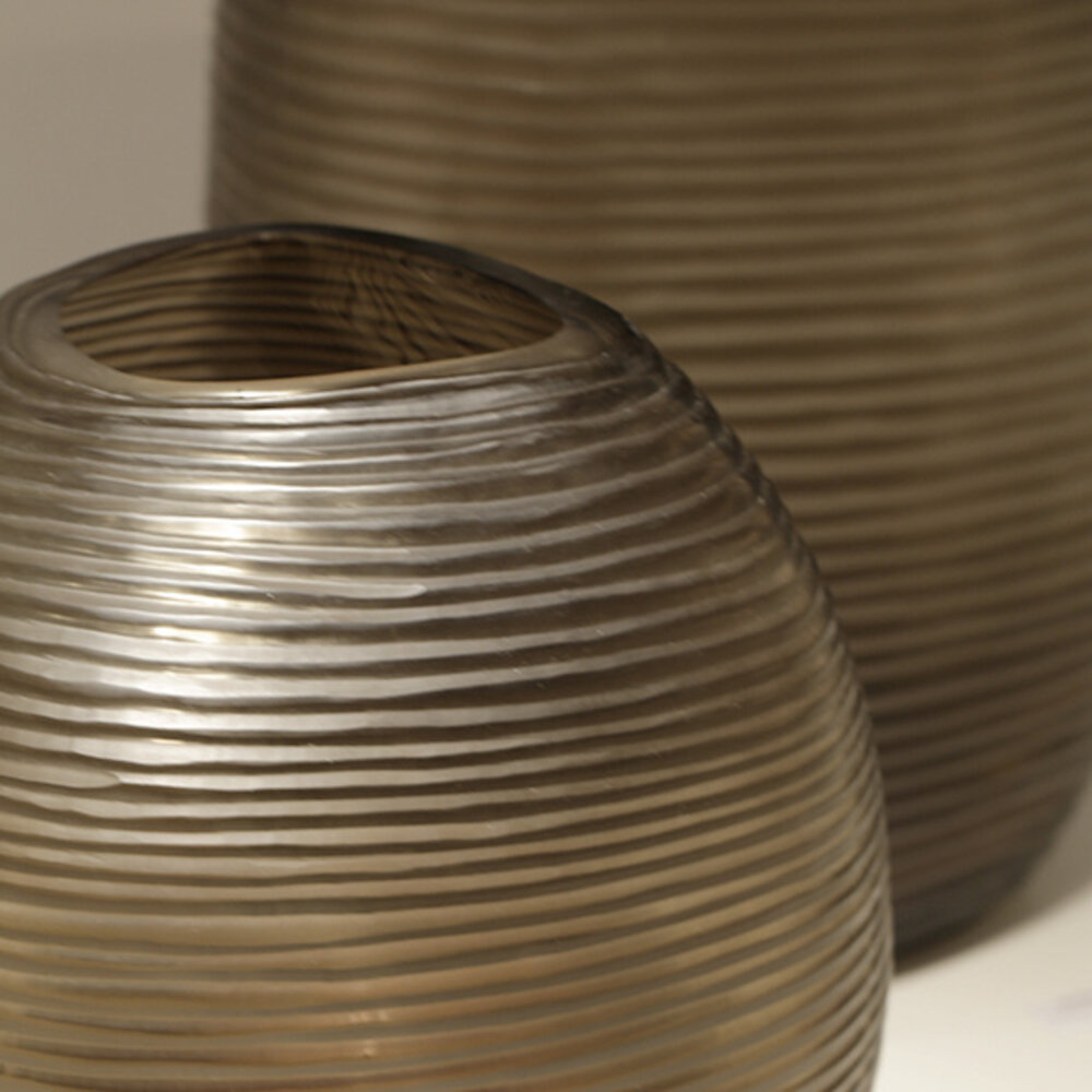 Guaxs Vaso Patara Round | Trasparente / Grigio fumo