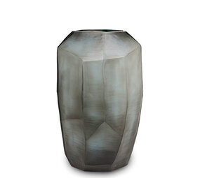 Guaxs GUAXS Vase Kubistisch Hoch | Indigo / Rauchgrau