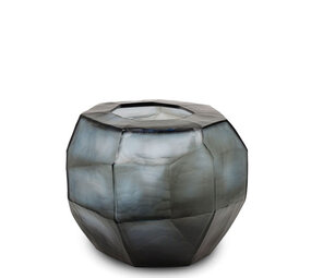 Guaxs Vase kubistisk rund | Indigo / Smoke grå Guaxs Vase kubistisk rund | Indigo / Smoke grå