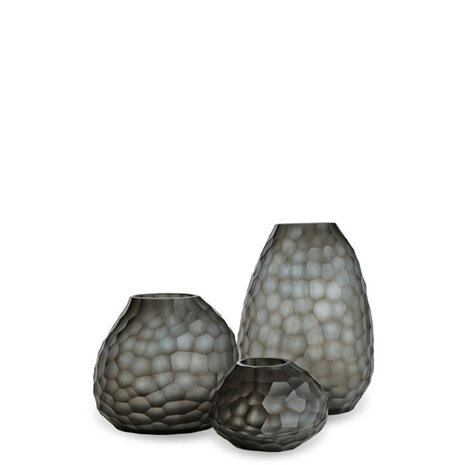 Vase Otavalo Small | Indigo / Smoke grey - NU PUUR & GROEN B.V.