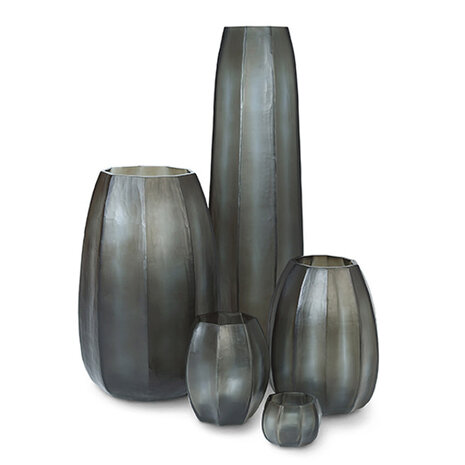 Guaxs Vase Koonam haut | Indigo / Gris fumé
