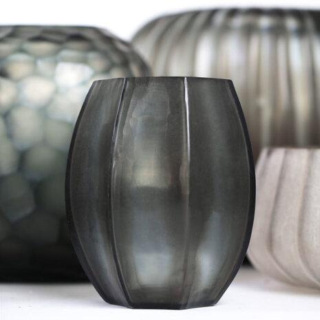 Vase Koonam S | Indigo / Smoke grey - NU PUUR & GROEN B.V.