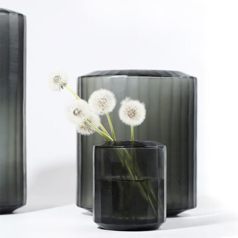Guaxs Vase Omar S | Indigo / Smoke grey Guaxs Vase Omar S | Indigo / Smoke grey