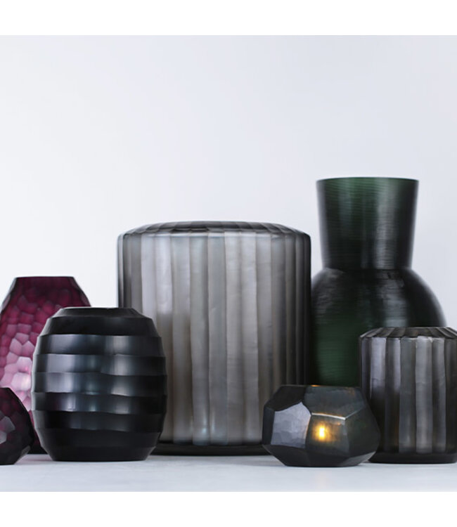 Guaxs Vase Omar M | Indigo / Gris fumé