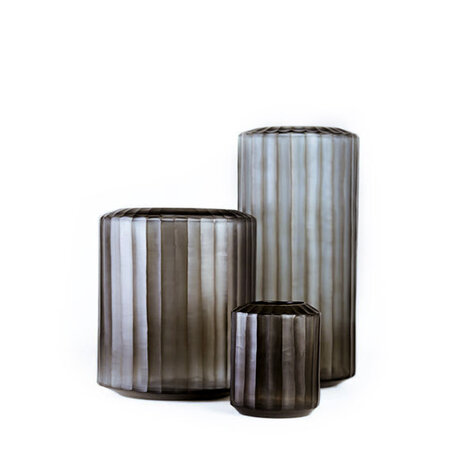 Vase Omar M | Indigo / Smoke grey - NU PUUR & GROEN B.V.