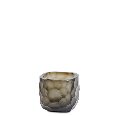 Guaxs Yava Teelichthalter | Indigo / Rauchgrau