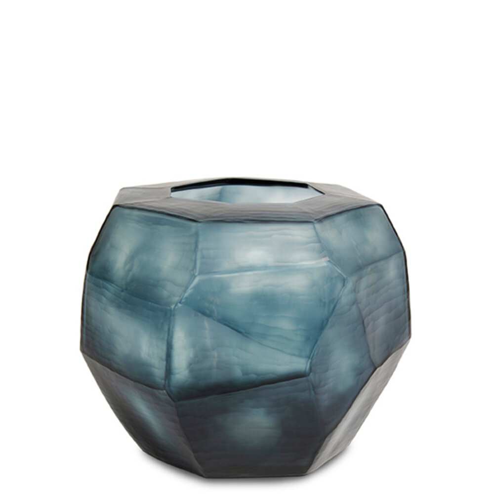Guaxs Vase kubistisch rund | Ozeanblau / Indigo Guaxs Vase kubistisch rund | Ozeanblau / Indigo