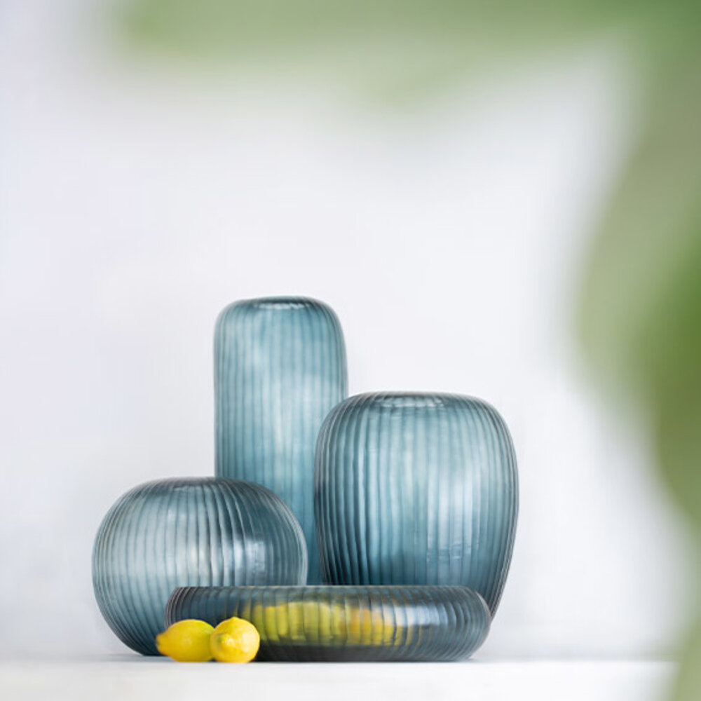 Guaxs Vase Gobi High | Bleu océan/Indigo