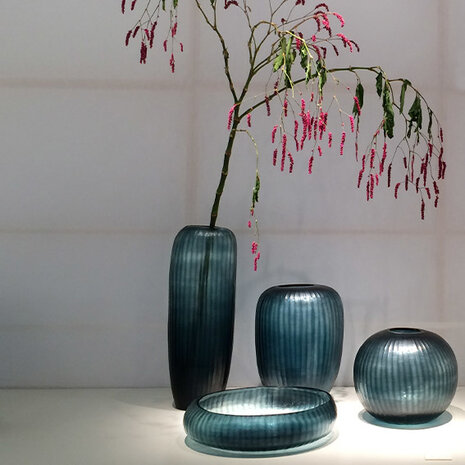Guaxs Vase Gobi Rund | Havblått / Indigo Guaxs Vase Gobi Rund | Havblått / Indigo
