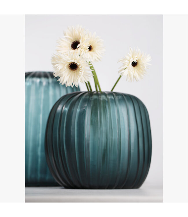 Guaxs Vase Manakara Rond | Bleu océan/indigo