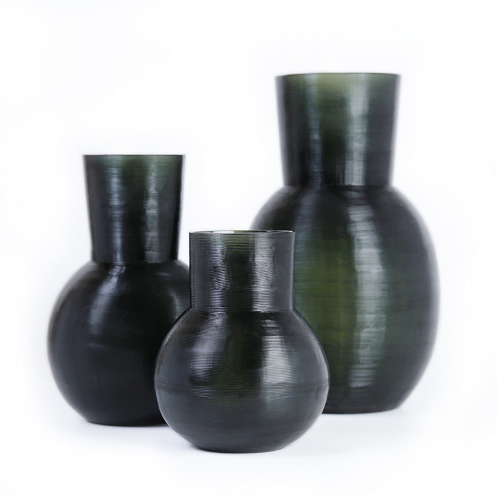 Guaxs Vase Yeola M | Black / Steel Gray