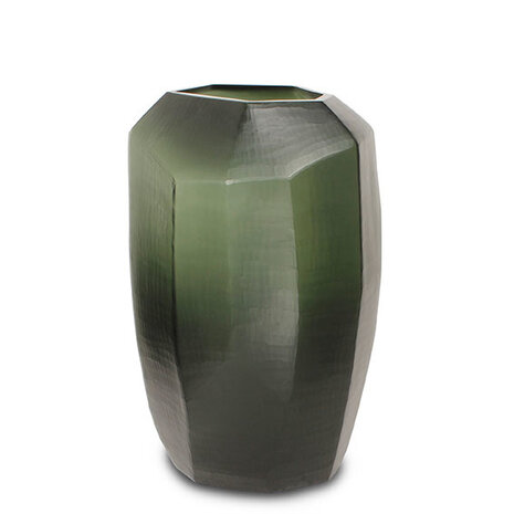 Guaxs Hohe kubistische Vase | Schwarz Stahlgrau