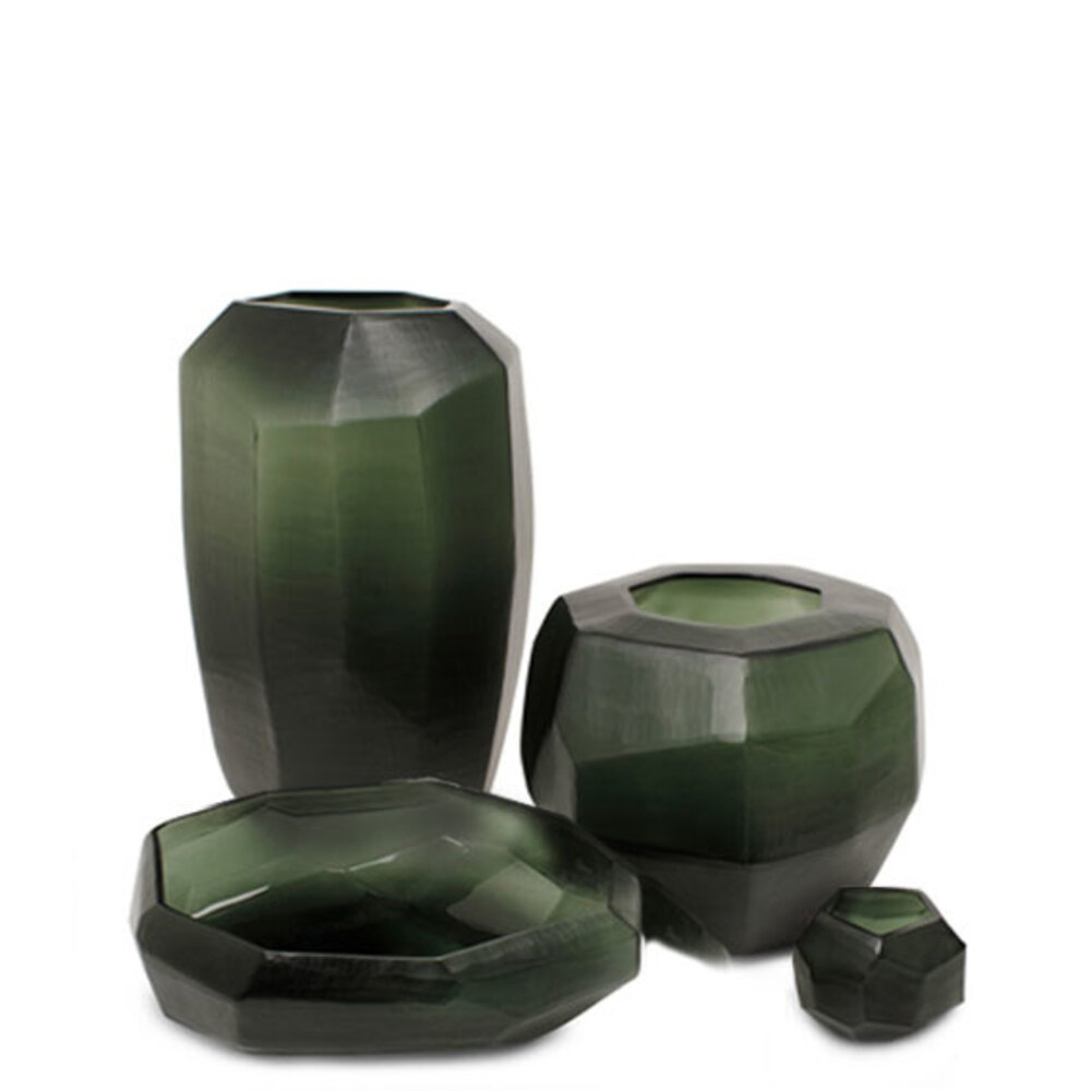 Guaxs Vase Cubistique Haut | Noir Acier Gris