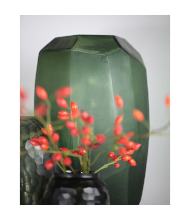Guaxs Vase Cubistic Tall | Black Steel Grey