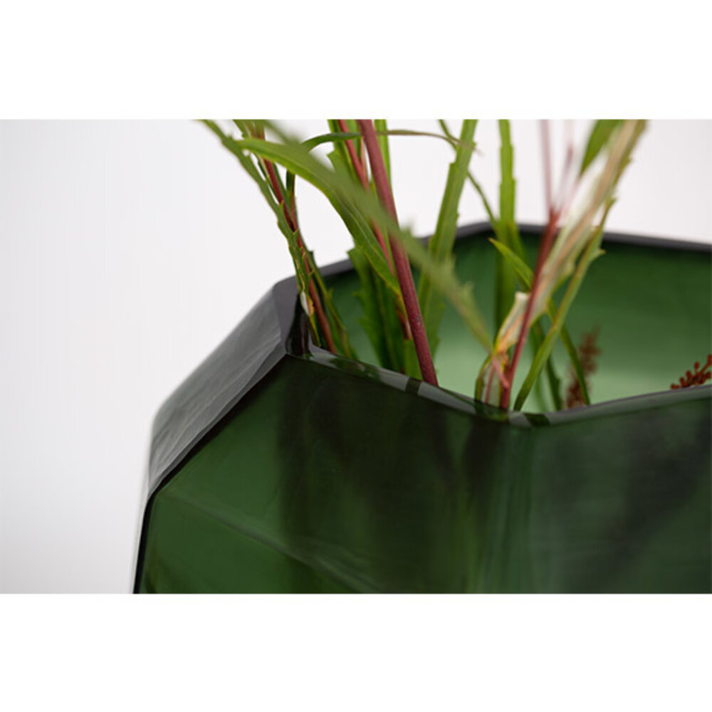 Guaxs Vase kubistisch groß | Schwarzes Stahlgrau Guaxs Vase kubistisch groß | Schwarzes Stahlgrau