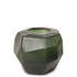 Vase rond GUAXS style cubiste | Noir et gris acier
