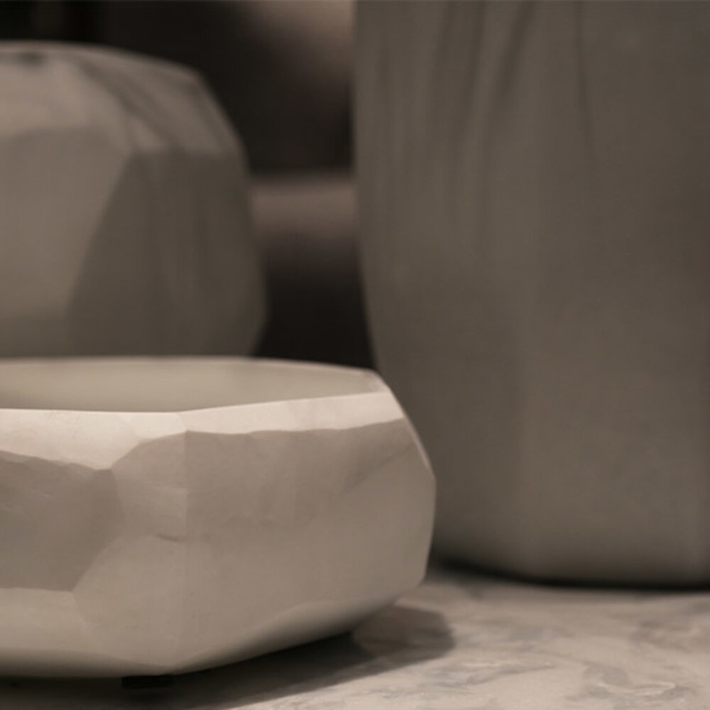 Guaxs Vase kubistisch rund | Opal Guaxs Vase kubistisch rund | Opal