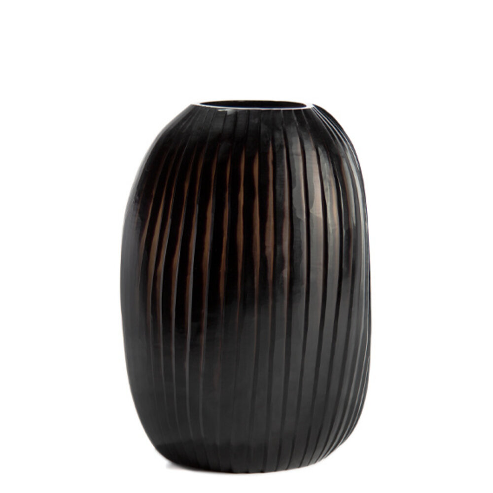 Guaxs Vase Patara haut | Gris fumé / Noir