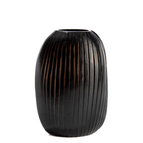 Guaxs Vase Patara høy | Røykgrå / Svart