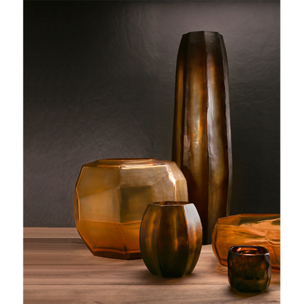 Guaxs Vase Koonam haut | Beurre/Brun