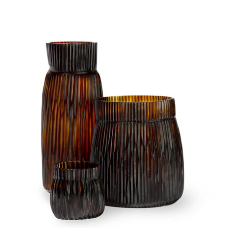 Guaxs Vase Mathura haut | Beurre/Brun