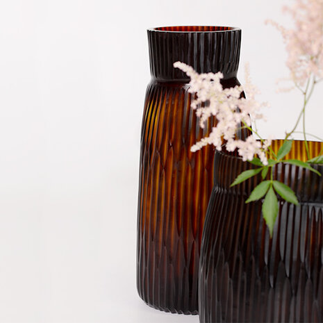 Guaxs Vase Mathura haut | Beurre/Brun