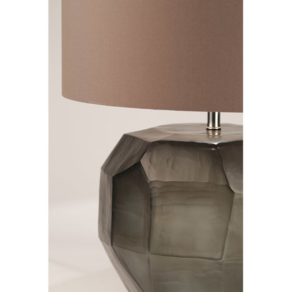 Guaxs Lampe de table Cubistique Ronde | Indigo / Gris fumée Guaxs Lampe de table Cubistique Ronde | Indigo / Gris fumée