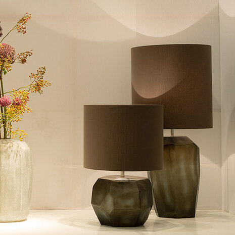 Guaxs Cubistic Round Table Lamp | Indigo / Smokegrey Guaxs Cubistic Round Table Lamp | Indigo / Smokegrey