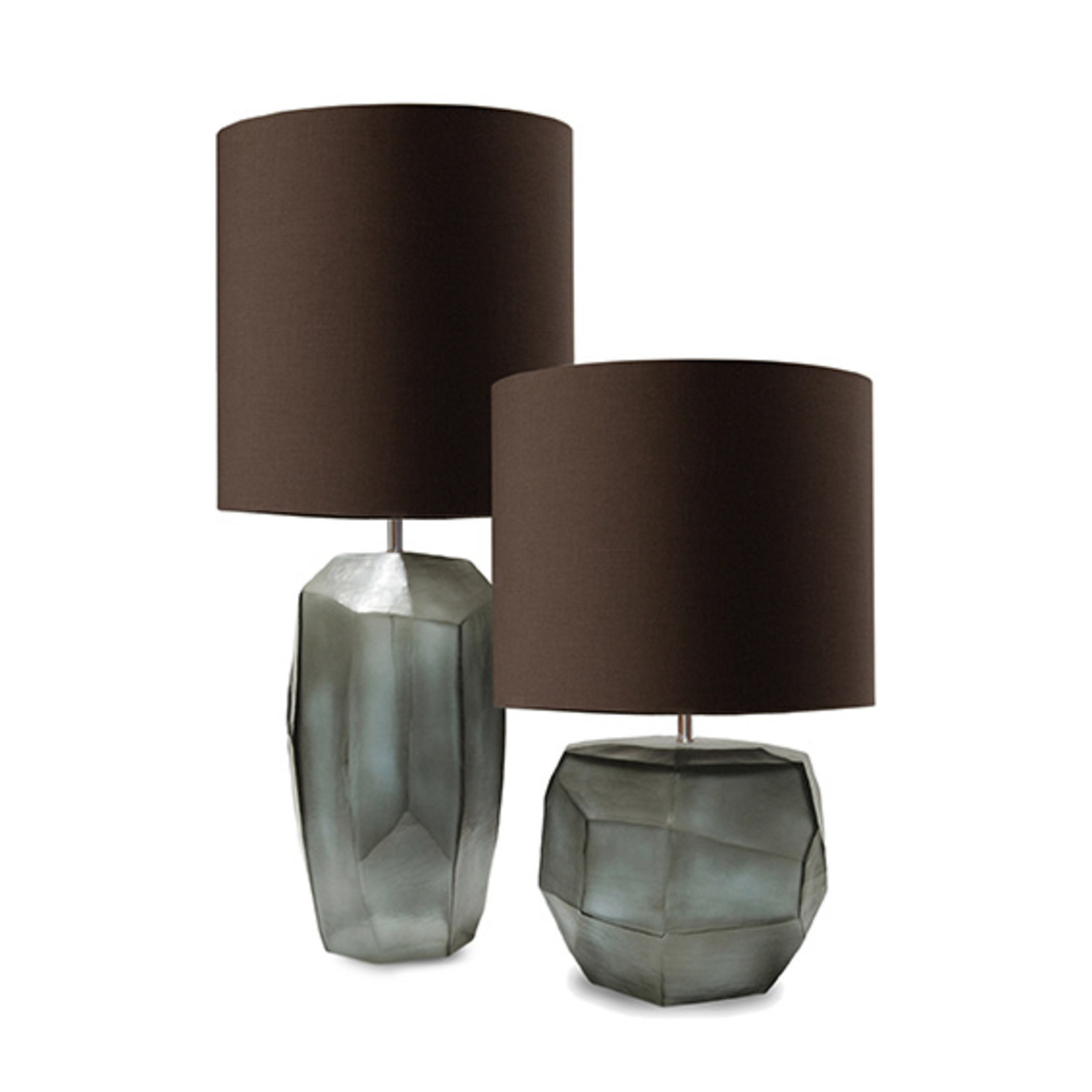 Guaxs Lampe de table Cubistic Round | Indigo / Smokegrey