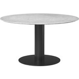 Gubi 2.0 Dining Table | White Carrara Marble & Black Base 130 cm Gubi 2.0 Dining Table | White Carrara Marble & Black Base 130 cm