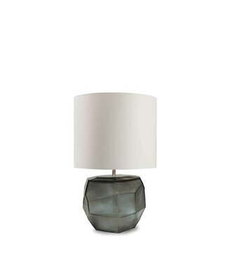 Guaxs GUAXS Kubistisk Rund Bordlampe | Indigo / Røkgrå