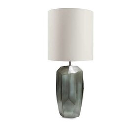 Guaxs Lampe de table haute cubiste GUAXS | Indigo / Gris fumé